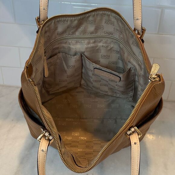 Michael Kors Bag Purse Handbag Leather Jet Set EW Pebbled Tote Bag Pocketbook - Picture 13 of 16